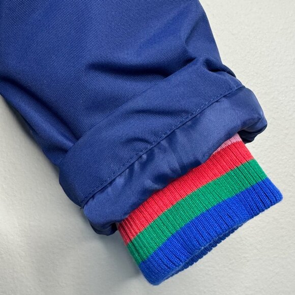 MINI BODEN All Weather Jacket Girls 3-4 Rainbow Faux Fur Hood Winter Coat Parka - Picture 8 of 11